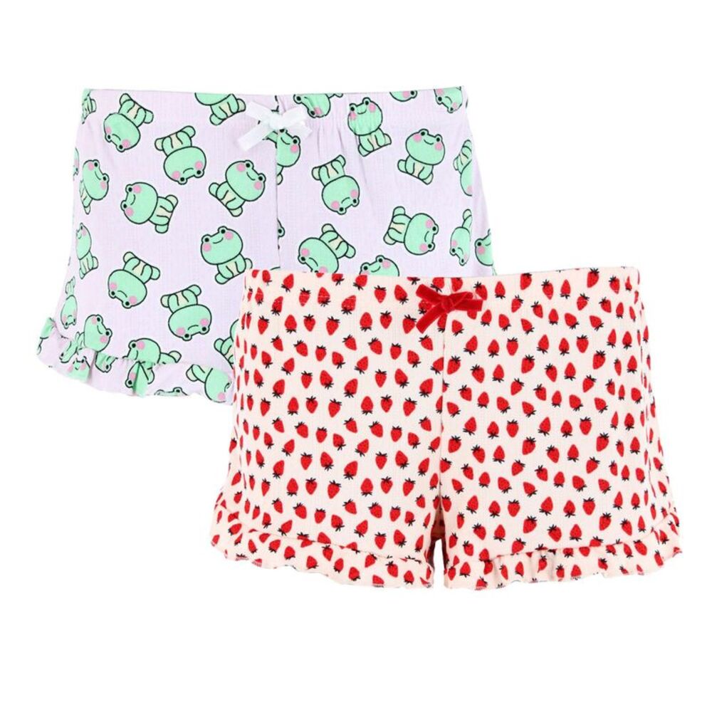 CTM Women's Pointelle Ruffle Pajama Shorts Pack of 2 by strawberrykiss